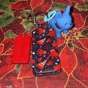 Festive Coach with Frenchie Blue Dog Purse Charm